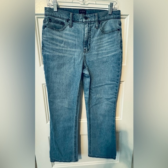 J. Crew Factory Mid Rise Flare Crop Jeans Size 28 - Picture 1 of 10